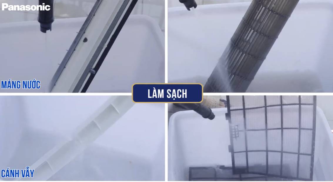 Xịt rửa dàn lá nhôm và quạt lồng sóc